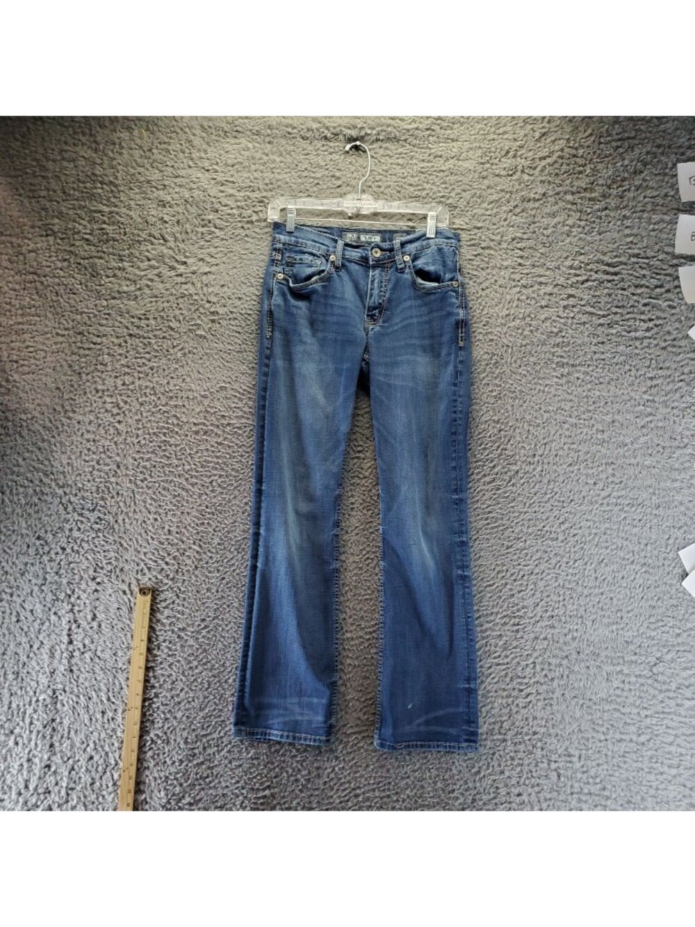 BKE Jeans Mens Size 29R 29x30 Blue Jake Stretch Bootleg Denim *Read*